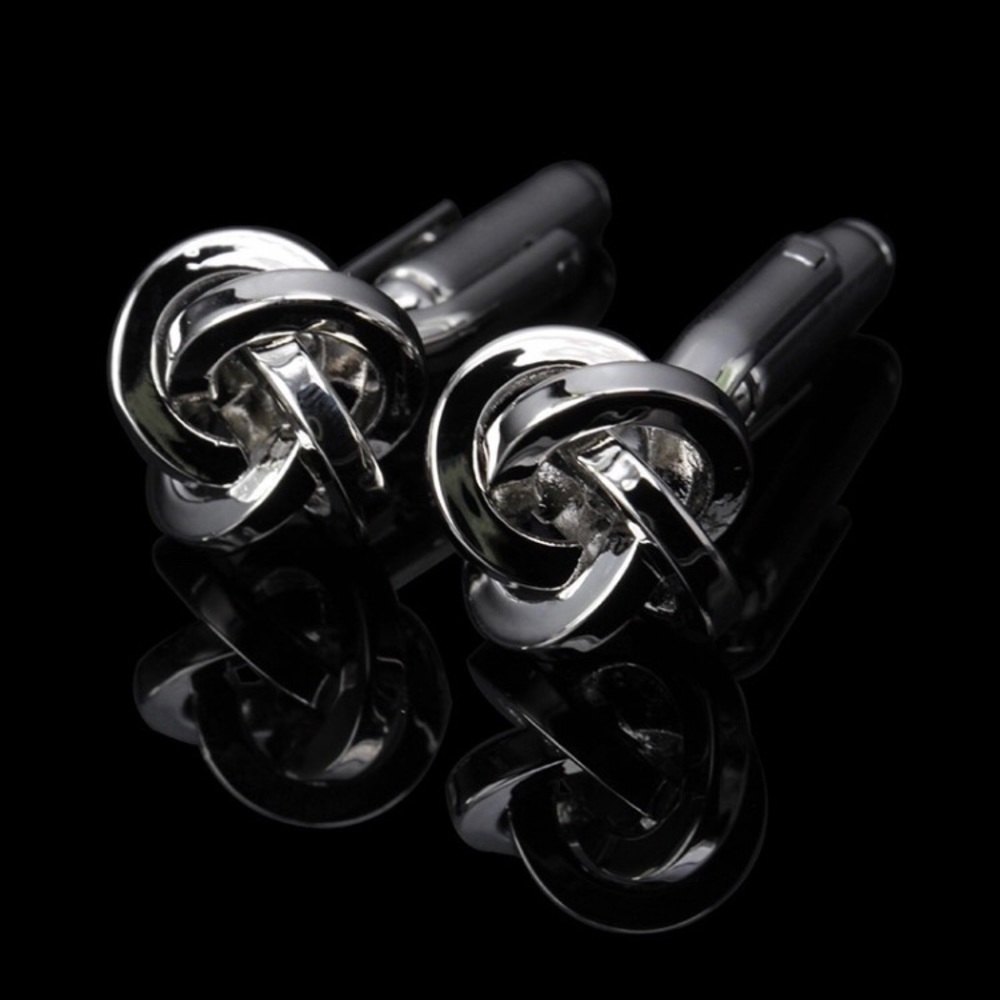 Silver Knotted Cufflinks New